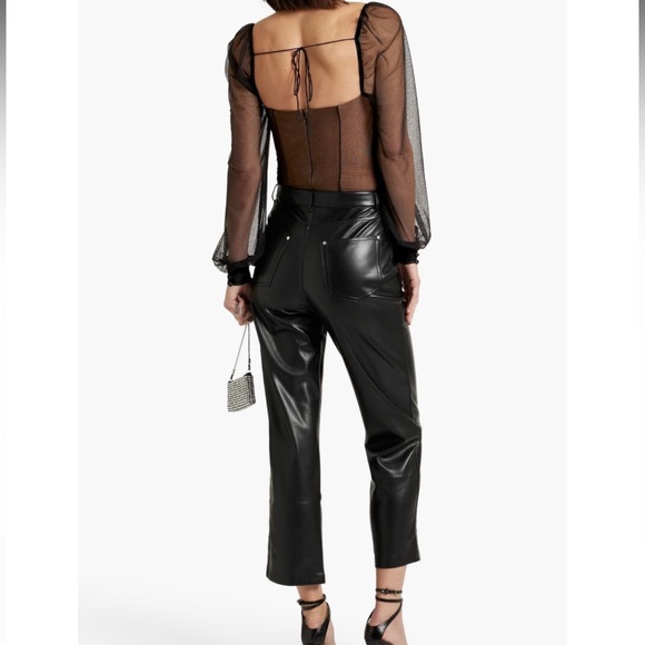 Cami NYC Black Vegan Leather Pants Size S - Picture 2 of 9